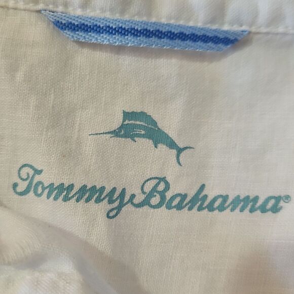 Men's Tommy Bahama White 100% Linen Shirt Size XXL - Picture 6 of 11